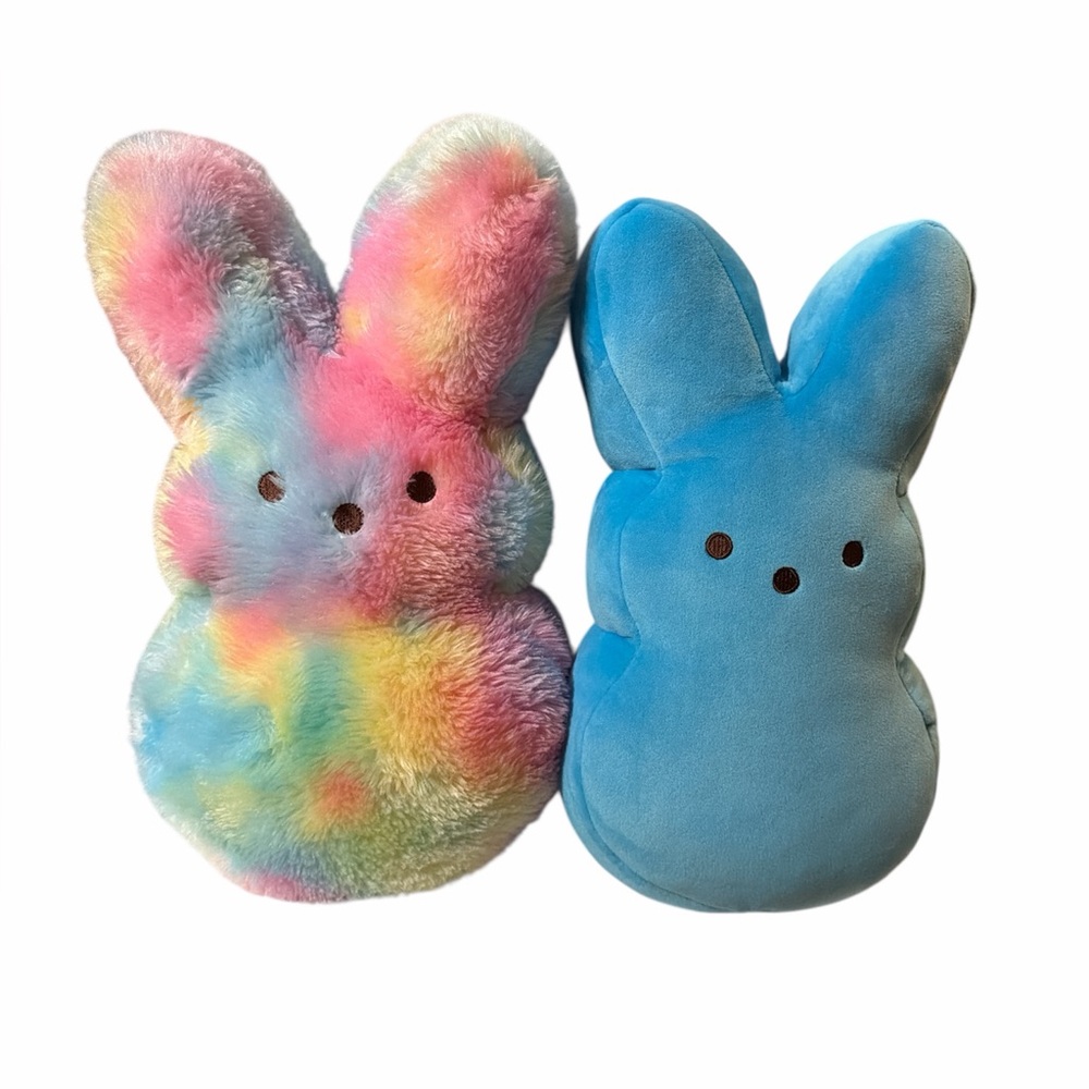 Animal Adventure Peeps Bunny Plush Bundle Tie Dye Blue Easter Stuffed Animal Toy